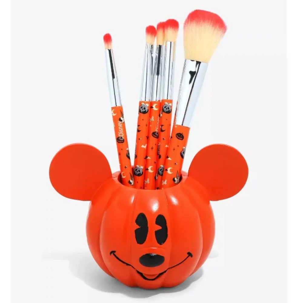Disney Mickey Mouse Jack-O’Lantern Makeup Brush Set & Holder